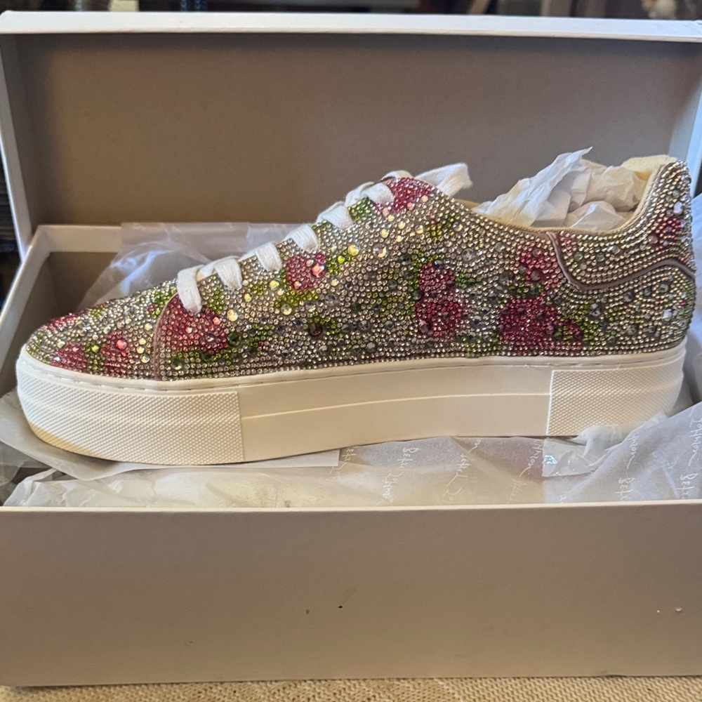 Betsey Johnson Multicolor Embellished Sneakers